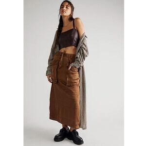 New Nicholas K x Free People Camel
Brown Utility Field Skirt, S